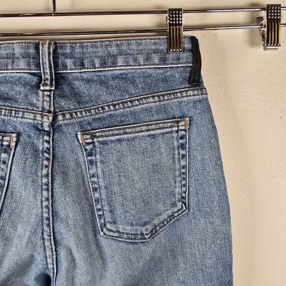 Alexander Wang Jeans Women 24 Blue Mid Rise Stretch Designer Luxury Straight - Picture 6 of 10